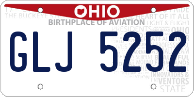 OH license plate GLJ5252
