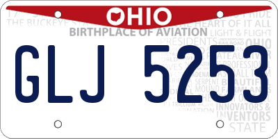 OH license plate GLJ5253