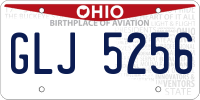 OH license plate GLJ5256