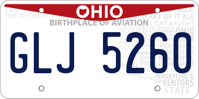 OH license plate GLJ5260