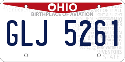 OH license plate GLJ5261