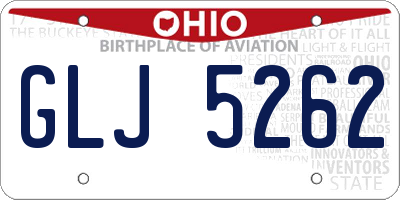 OH license plate GLJ5262