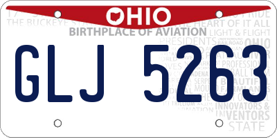 OH license plate GLJ5263