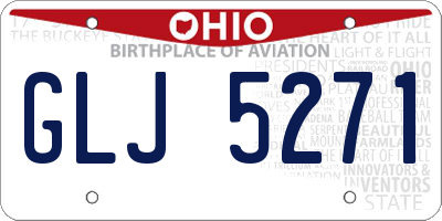 OH license plate GLJ5271