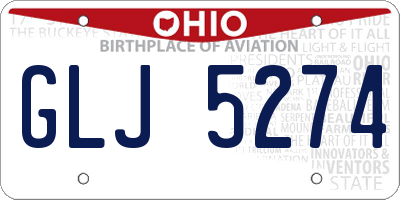 OH license plate GLJ5274