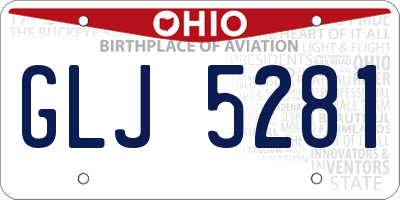 OH license plate GLJ5281