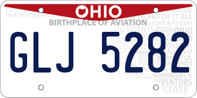 OH license plate GLJ5282