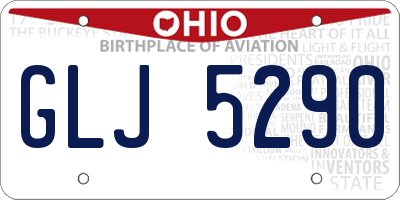 OH license plate GLJ5290