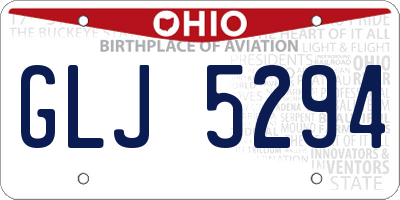 OH license plate GLJ5294