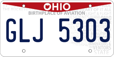 OH license plate GLJ5303