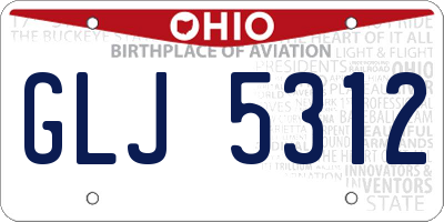OH license plate GLJ5312