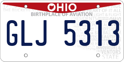 OH license plate GLJ5313