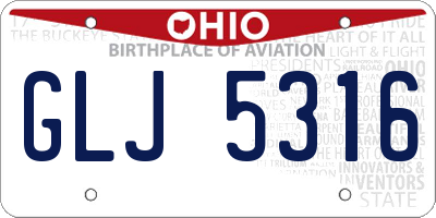 OH license plate GLJ5316