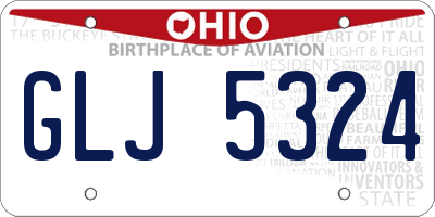 OH license plate GLJ5324