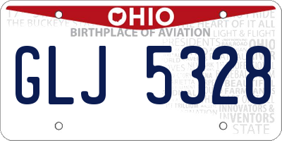 OH license plate GLJ5328