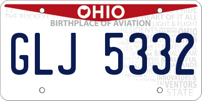 OH license plate GLJ5332