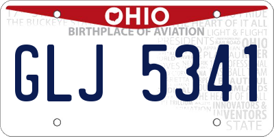 OH license plate GLJ5341