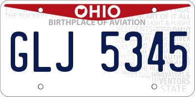 OH license plate GLJ5345