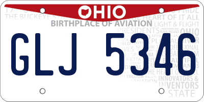 OH license plate GLJ5346