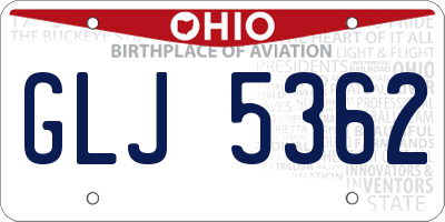 OH license plate GLJ5362