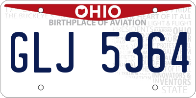 OH license plate GLJ5364