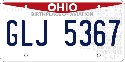 OH license plate GLJ5367