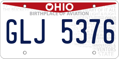 OH license plate GLJ5376