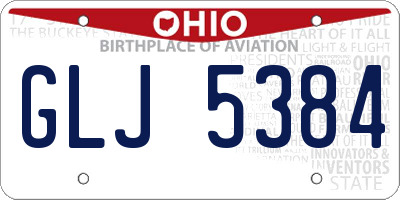 OH license plate GLJ5384