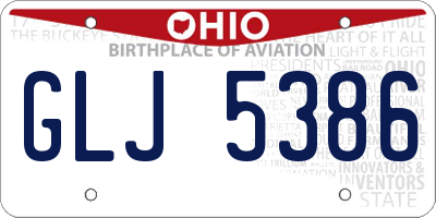 OH license plate GLJ5386