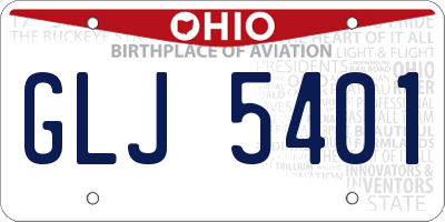 OH license plate GLJ5401