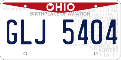 OH license plate GLJ5404