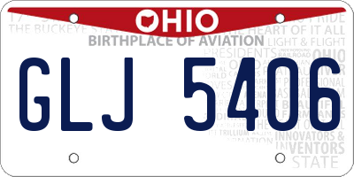 OH license plate GLJ5406