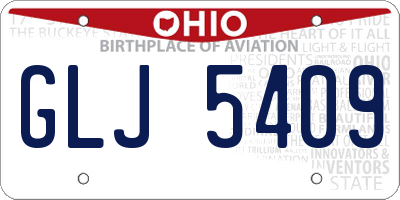 OH license plate GLJ5409