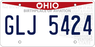 OH license plate GLJ5424