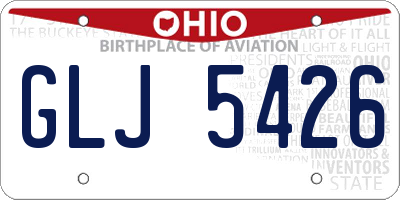 OH license plate GLJ5426