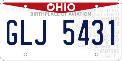 OH license plate GLJ5431