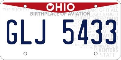 OH license plate GLJ5433