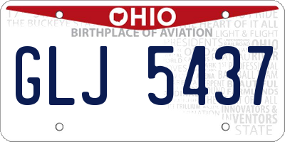 OH license plate GLJ5437