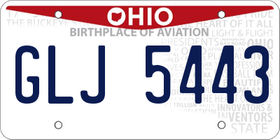 OH license plate GLJ5443