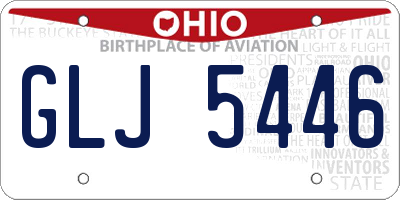 OH license plate GLJ5446