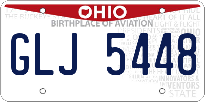 OH license plate GLJ5448