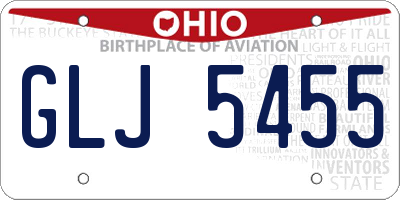 OH license plate GLJ5455