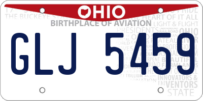 OH license plate GLJ5459