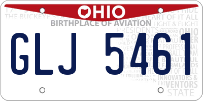 OH license plate GLJ5461