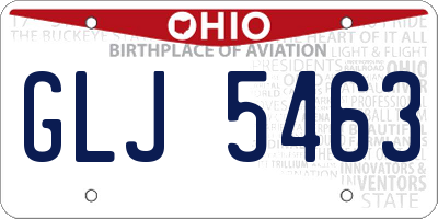 OH license plate GLJ5463