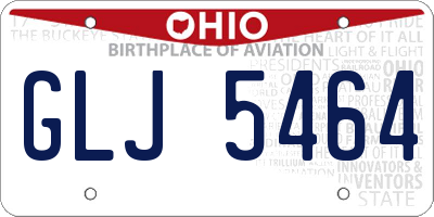 OH license plate GLJ5464