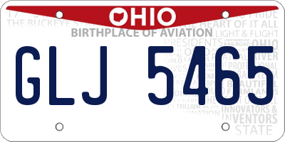 OH license plate GLJ5465
