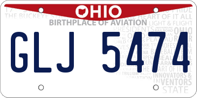 OH license plate GLJ5474