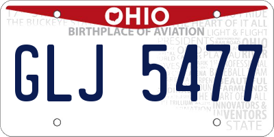OH license plate GLJ5477
