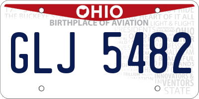 OH license plate GLJ5482